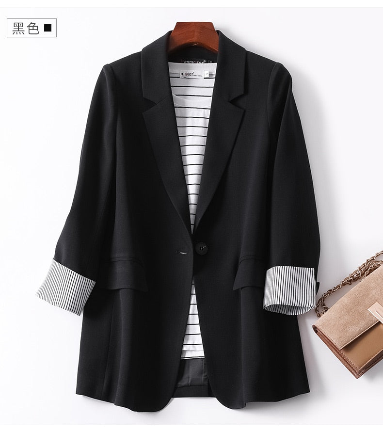 Fashion Business Plaid Suits Women Work Office Blazer