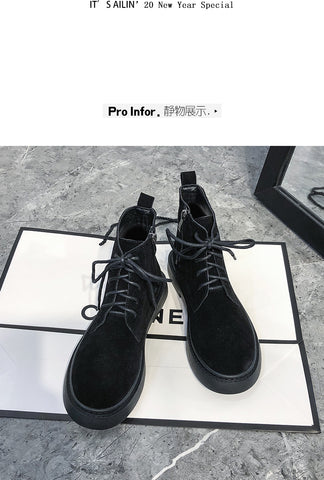Cow Leather Women Motorcycle Boots Punk Snow Boots Female Shoes