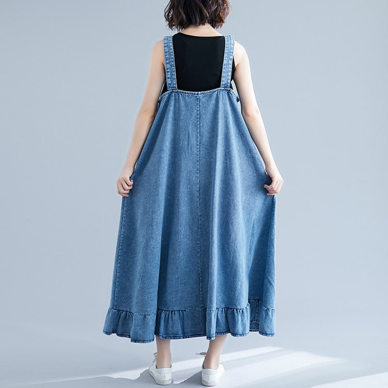 Single Breasted Cotton Denim Dresses – lastrafashion