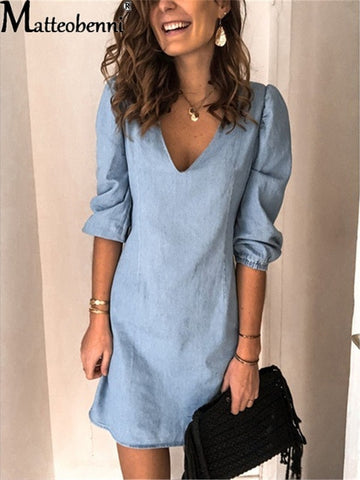 Short-Sleeve Casual Retro Loose-Fitting Plus Size Mid Waist