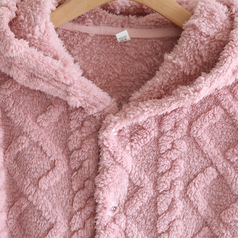 flannel pajamas suit long thickened pajamas two-piece long-sleeved
