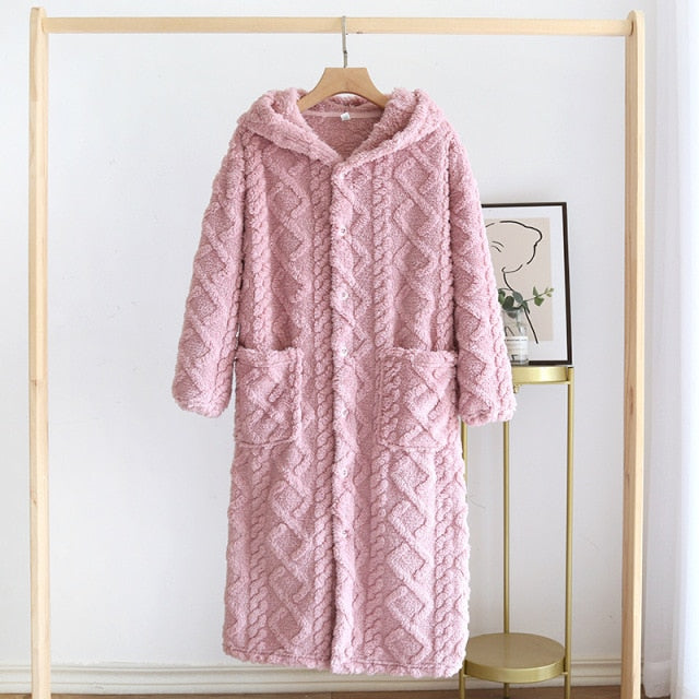 flannel pajamas suit long thickened pajamas two-piece long-sleeved