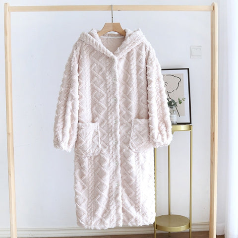 flannel pajamas suit long thickened pajamas two-piece long-sleeved