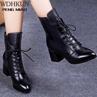 Thicked Velvet PU Women Shoes Cotton Keep Warm Winter Boots