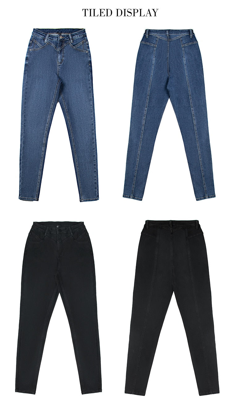 Skinny Jeans Soft Denim Pants Washed Trousers