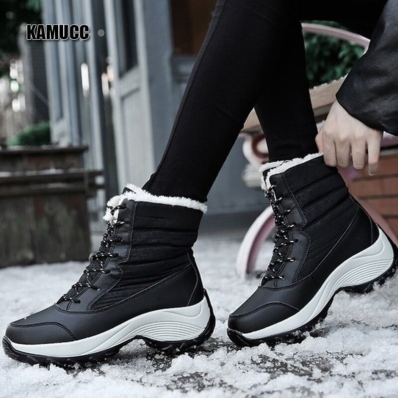 Women Boots Waterproof Winter Shoes Women Snow Boots Platform