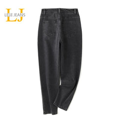 Warm Jeans for Women Large Size 100 kgs Mom denim jeans