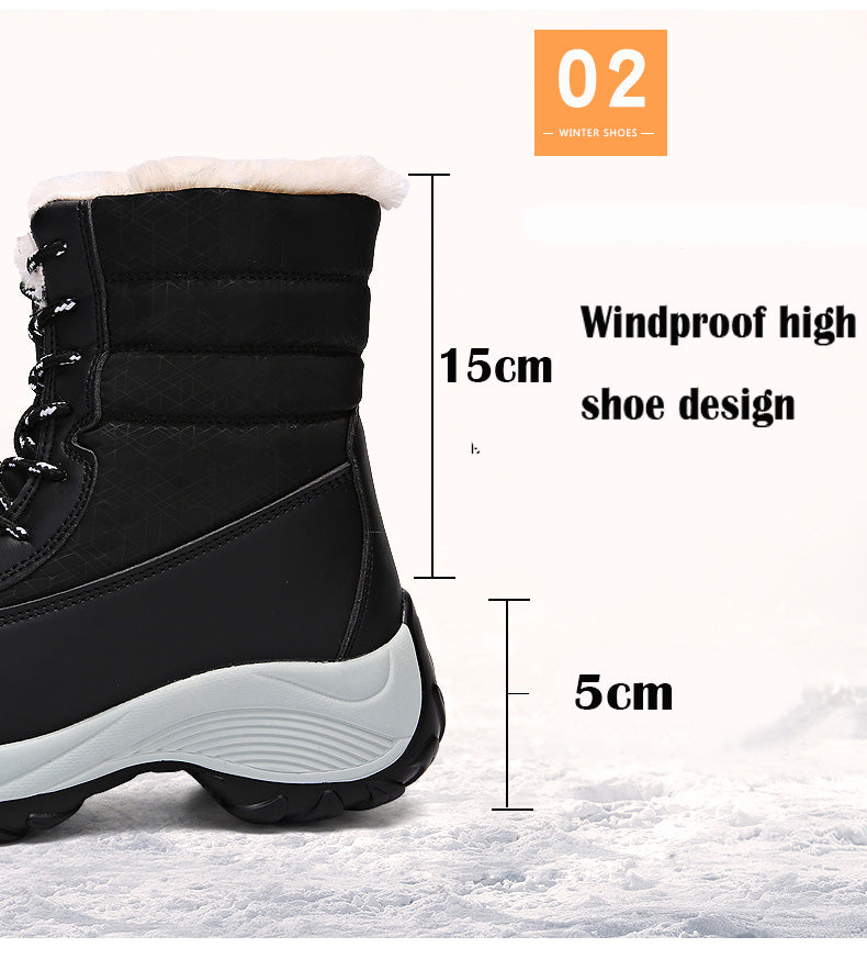 Women Boots Waterproof Winter Shoes Women Snow Boots Platform