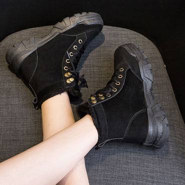 Winter Boots Women Ankle Boots Warm Plush Winter Shoes