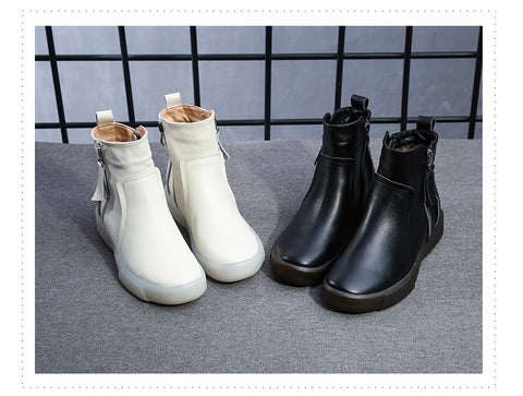 Winter Shoes Women Ankle Boots Ladies Wedges Platform Flat Shoes