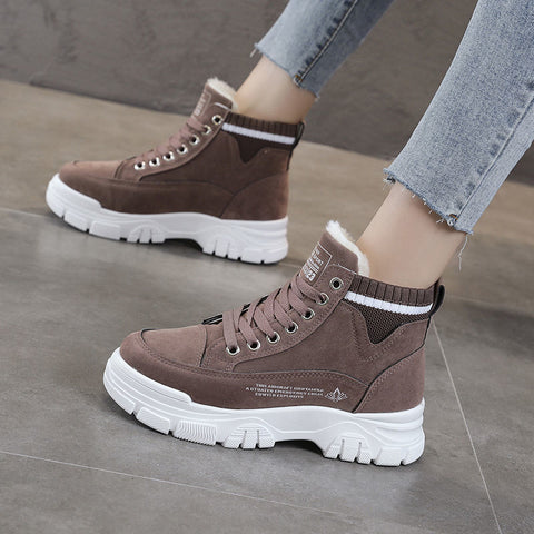 Casual Shoes Lace-up Fashion Sneakers Platform Snow Boots