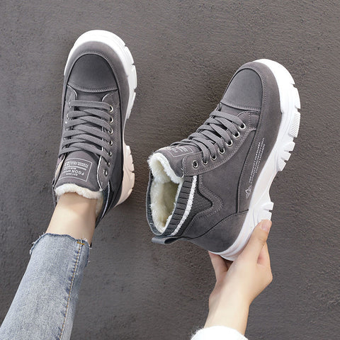 Casual Shoes Lace-up Fashion Sneakers Platform Snow Boots