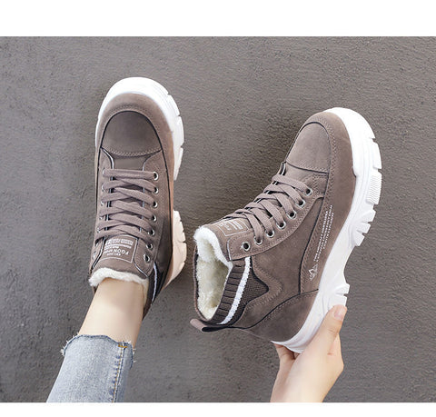 Casual Shoes Lace-up Fashion Sneakers Platform Snow Boots