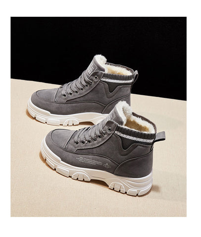 Casual Shoes Lace-up Fashion Sneakers Platform Snow Boots