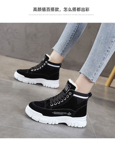 Casual Shoes Lace-up Fashion Sneakers Platform Snow Boots