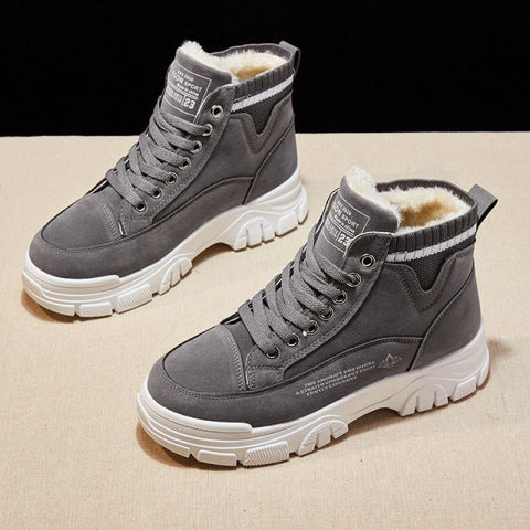 Casual Shoes Lace-up Fashion Sneakers Platform Snow Boots