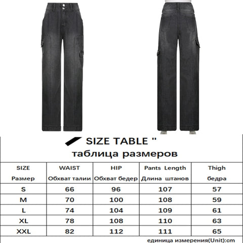 Pockets Patchwork Baggy Jeans Fashion Streetwear