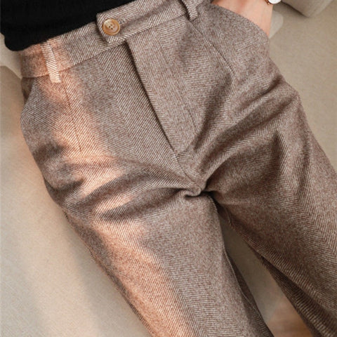 Plus Size Casual High Waist Office Lady Harem Pants