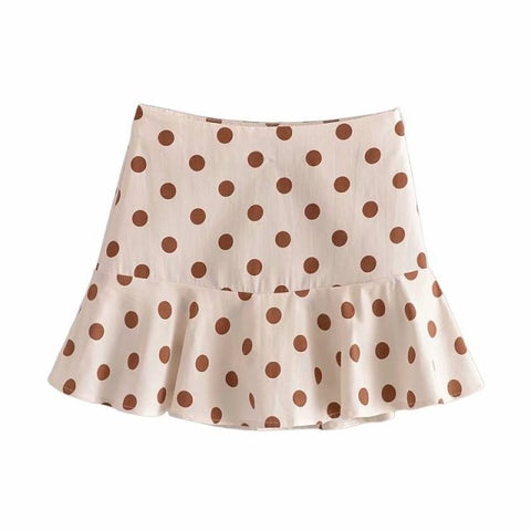 Cute Dot Summer Dress Suit Women 2 Pieces Mini Dress Sets