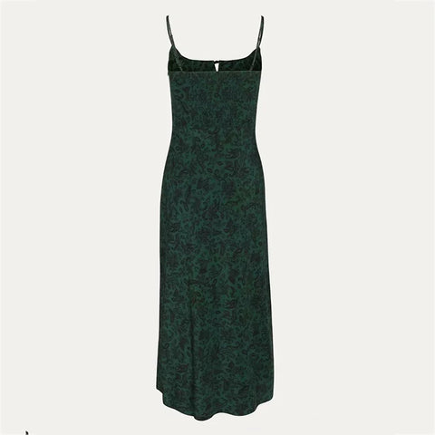 Strap Sleeveless Print Boho Summer Dress Long Women Floral