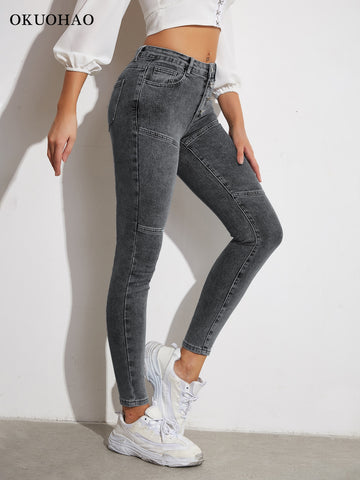 Womens Stretch Hip Skinny Jeans High Waist Fit Leggings Comfy Denim Jeggings
