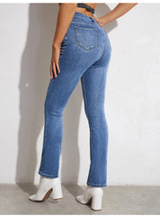 Jeans Women Flare Skinny Leggings Shaping Jeans High Waist Stretch