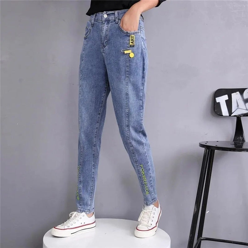 Stretch Harem Pants Jeans Large Size Boyfriend Denim Pants