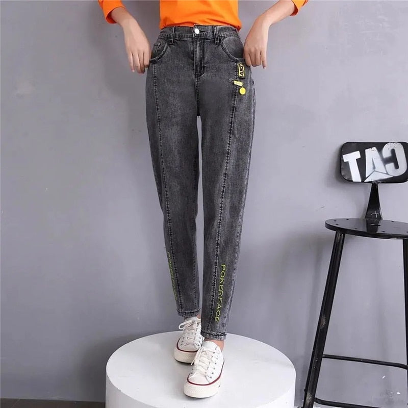 Stretch Harem Pants Jeans Large Size Boyfriend Denim Pants