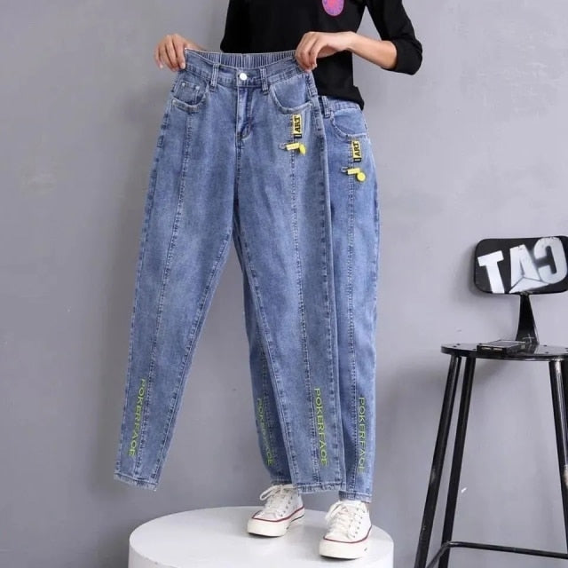 Stretch Harem Pants Jeans Large Size Boyfriend Denim Pants