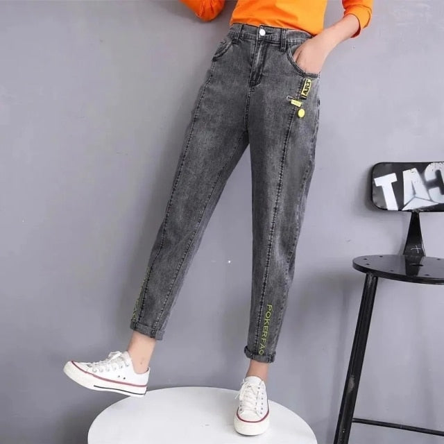 Stretch Harem Pants Jeans Large Size Boyfriend Denim Pants