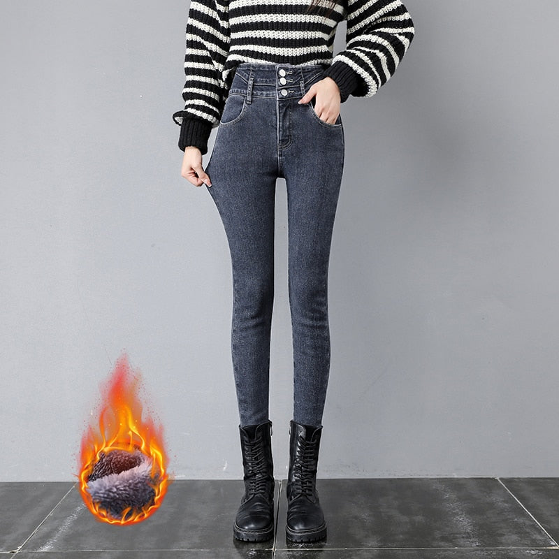 High Waist Jeans Skinny Pants Slim Fit