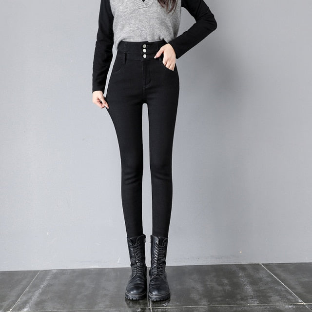 High Waist Jeans Skinny Pants Slim Fit