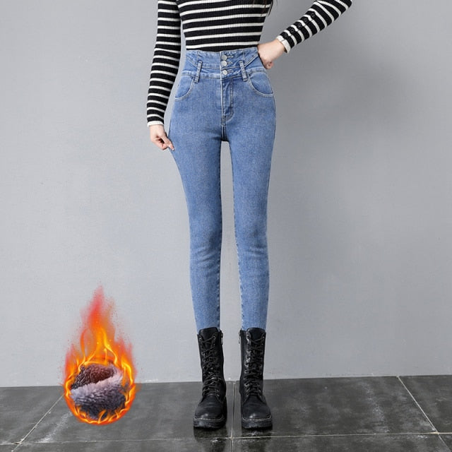 High Waist Jeans Skinny Pants Slim Fit