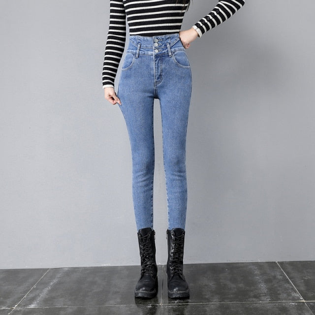 High Waist Jeans Skinny Pants Slim Fit