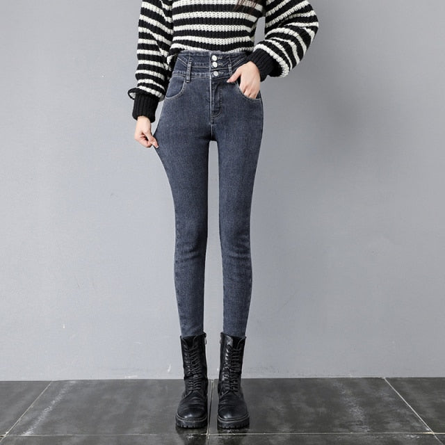 High Waist Jeans Skinny Pants Slim Fit