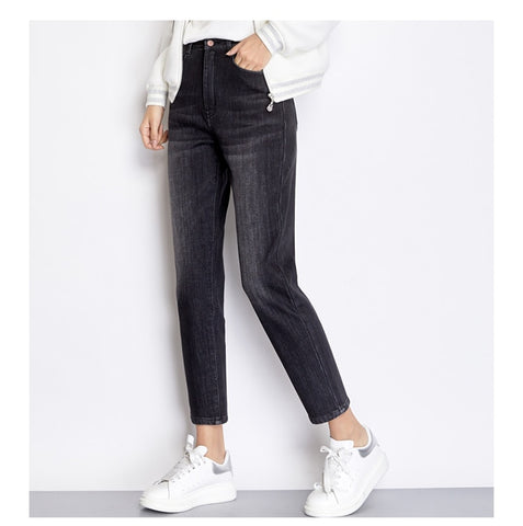 Fleece Thicken Black winter Jeans Plus Size velvet women jeans