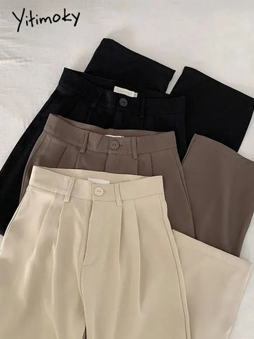 Pants Women Style Casual High Waist Chic Office Ladies
