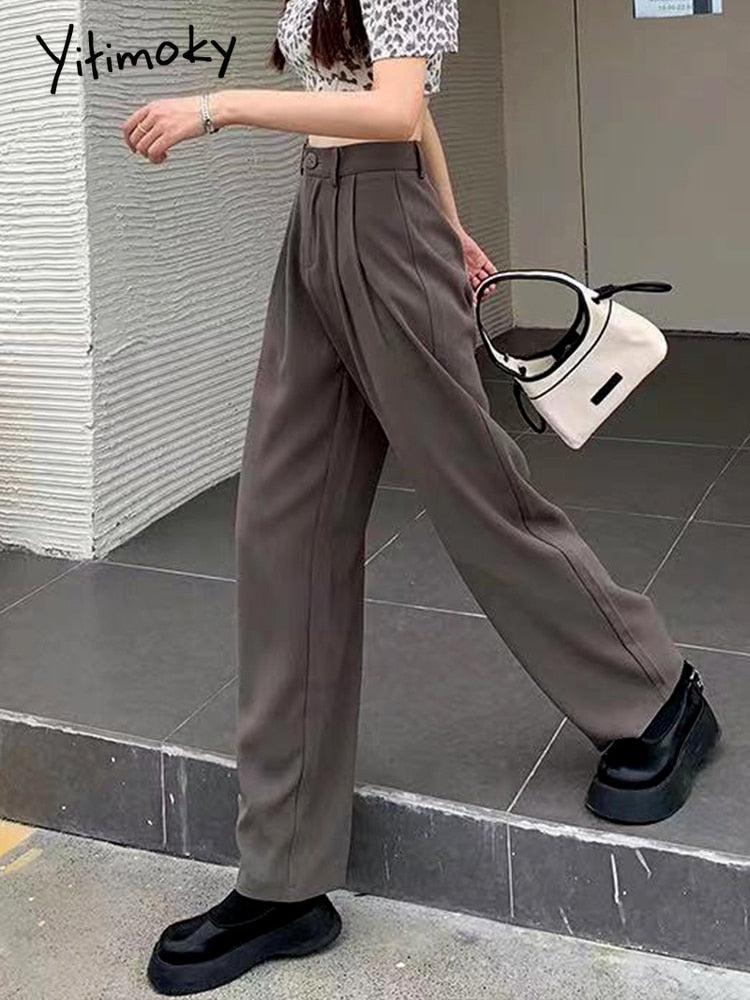 Straight Pants Wide Leg High Waist Style  Vintage Streetwear