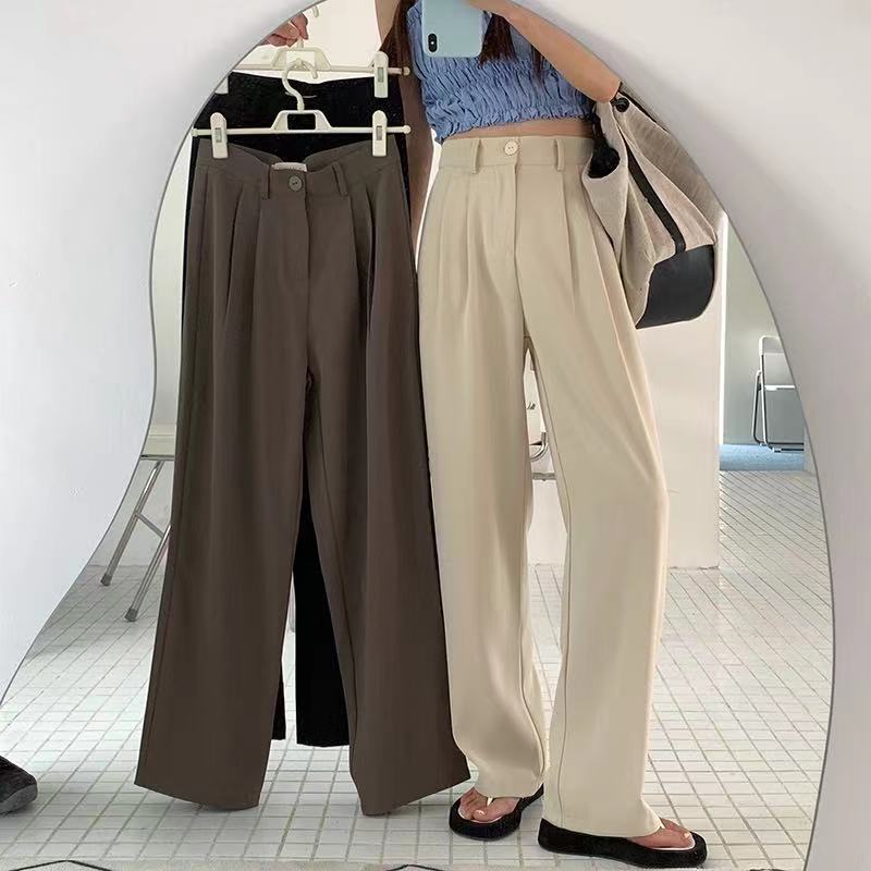 Straight Pants Wide Leg High Waist Style  Vintage Streetwear