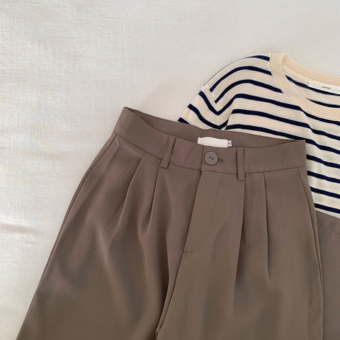Pants Women Style Casual High Waist Chic Office Ladies