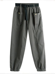 Long Harem Pants Women Korean Style Cargo Trouser Female With Belt