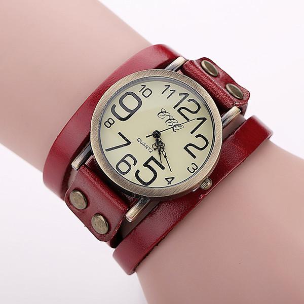 Antique Leather Bracelet Watch Vintage Wrist Watch Fashion – lastrafashion