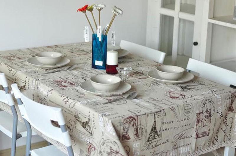 Stamp print Dining Table Cover Table Cloth