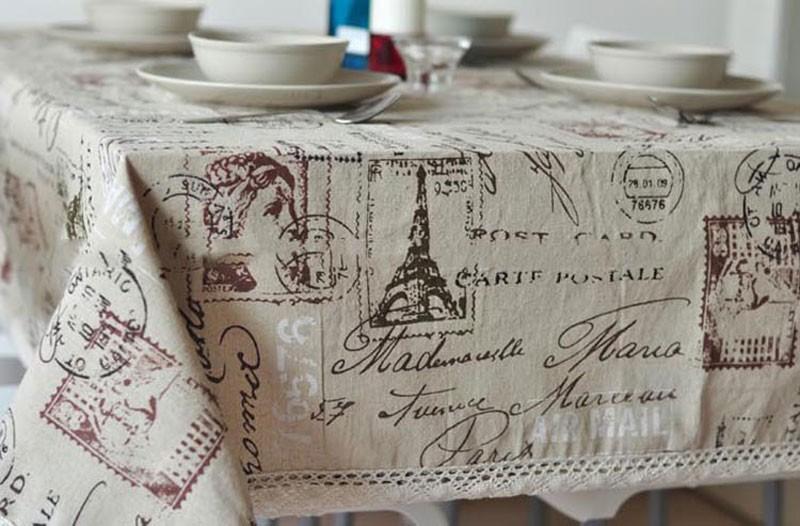 Stamp print Dining Table Cover Table Cloth