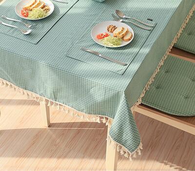 Japan Style Linen Cotton Tassel Table Cloth