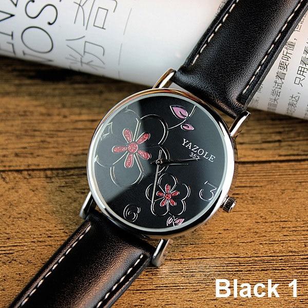 Back surface flower design Ladies Watch