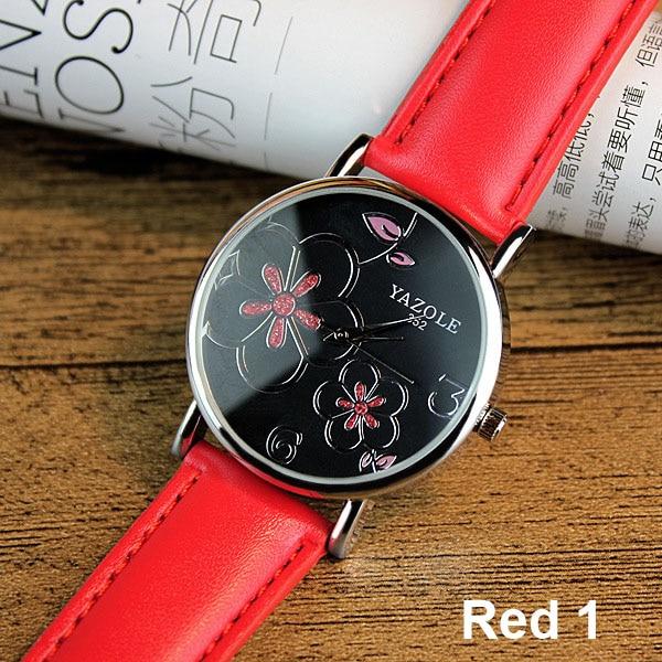 Back surface flower design Ladies Watch