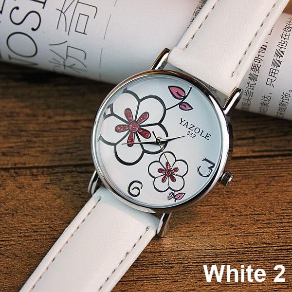 Back surface flower design Ladies Watch