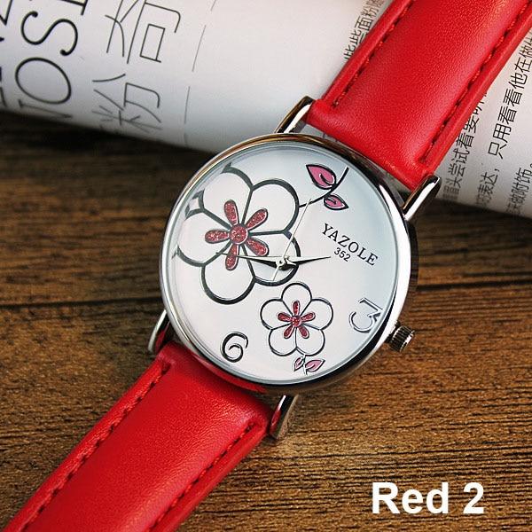 Back surface flower design Ladies Watch