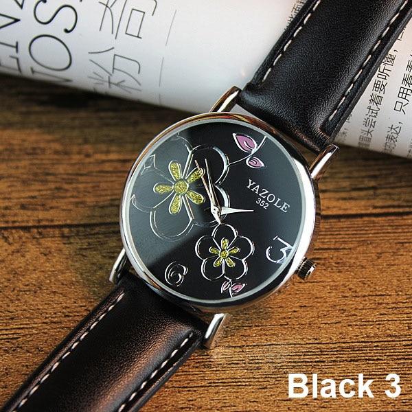 Back surface flower design Ladies Watch